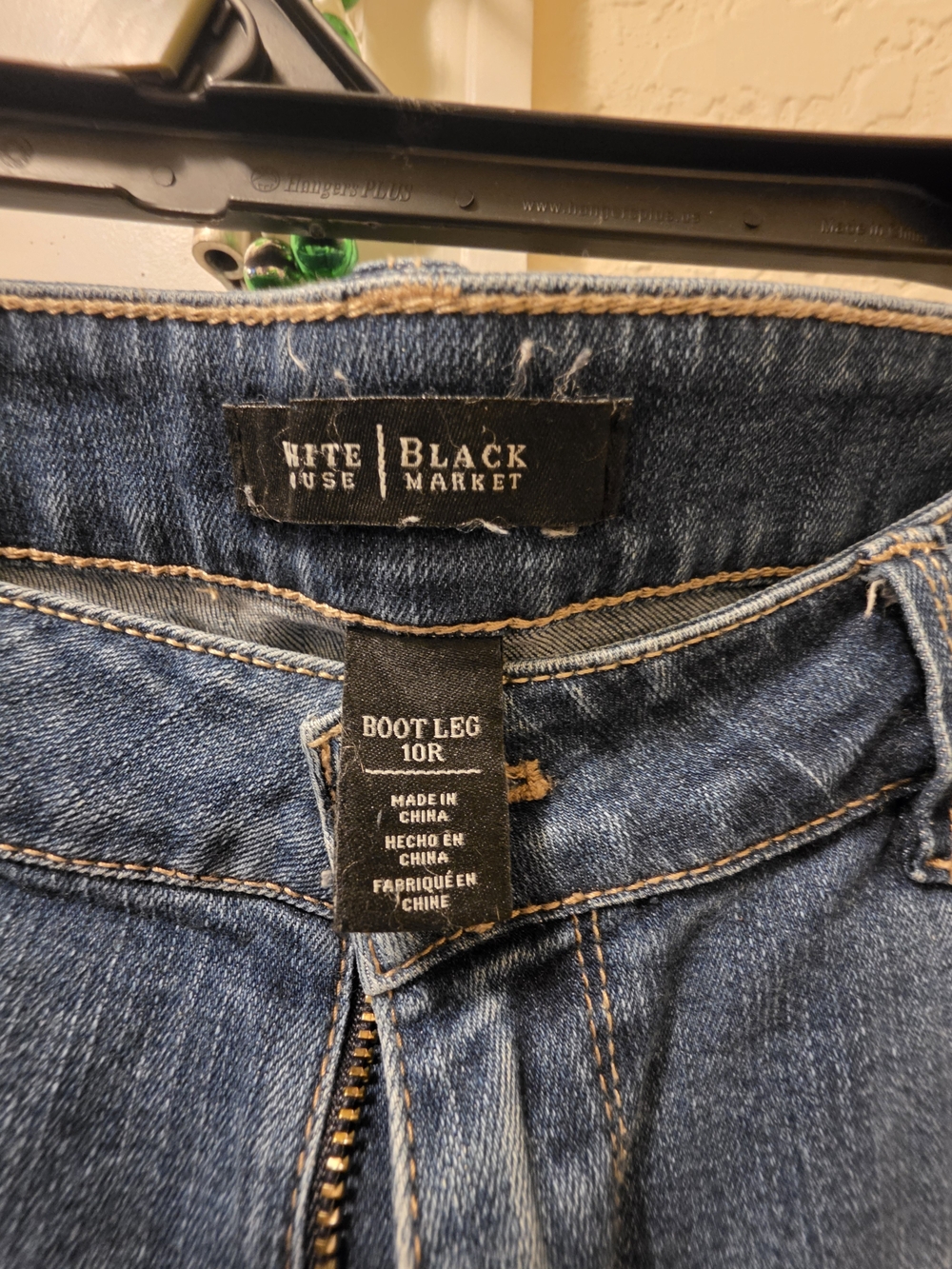 White House Black Market Women's Blue Bootleg Jeans - 10R